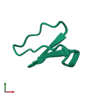 PDB entry 1nb1 coloured by chain, ensemble of 20 models, front view.