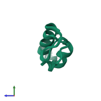PDB entry 1nbl coloured by chain, ensemble of 20 models, side view.