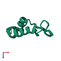 PDB entry 1nbl coloured by chain, ensemble of 20 models, top view.