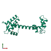 PDB entry 1ncy coloured by chain, front view.