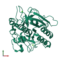 PDB entry 1ndu coloured by chain, front view.