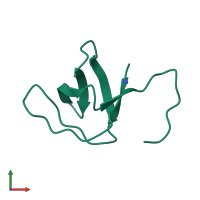 PDB entry 1neg coloured by chain, front view.