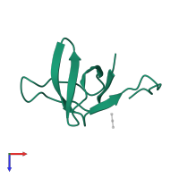 Spectrin alpha chain, non-erythrocytic 1 in PDB entry 1neg, assembly 1, top view.