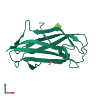 PDB entry 1nep coloured by chain, front view.