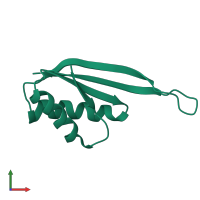 PDB entry 1nfj coloured by chain, front view.