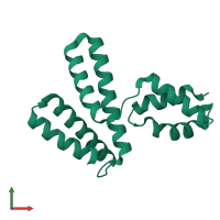 PDB entry 1ng6 coloured by chain, front view.