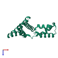 PDB entry 1ng6 coloured by chain, top view.