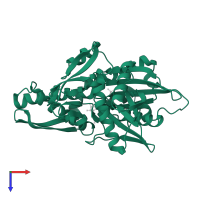 Heat shock cognate 71 kDa protein in PDB entry 1ngc, assembly 1, top view.