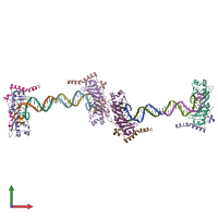 PDB entry 1ngm coloured by chain, front view.