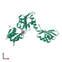 PDB entry 1nh8 coloured by chain, front view.