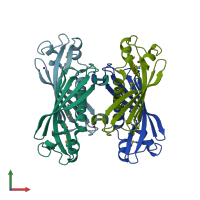 PDB entry 1njk coloured by chain, front view.