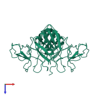 Hepatocyte growth factor alpha chain in PDB entry 1nk1, assembly 1, top view.