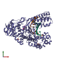 PDB entry 1nk6 coloured by chain, front view.