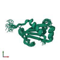 PDB entry 1nnv coloured by chain, ensemble of 20 models, front view.