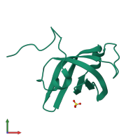 PDB entry 1nnx coloured by chain, front view.