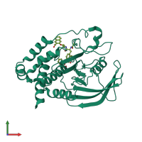 PDB entry 1nny coloured by chain, front view.