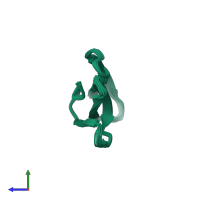 PDB entry 1nor coloured by chain, ensemble of 19 models, side view.