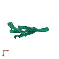 PDB entry 1nor coloured by chain, ensemble of 19 models, top view.