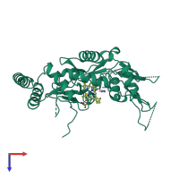 PDB entry 1nos coloured by chain, top view.