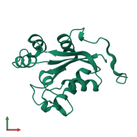 PDB entry 1npk coloured by chain, front view.