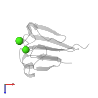 CALCIUM ION in PDB entry 1nps, assembly 1, top view.