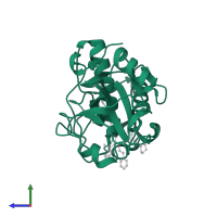 Cathepsin S in PDB entry 1npz, assembly 1, side view.