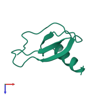 C-C motif chemokine 17 in PDB entry 1nr2, assembly 1, top view.