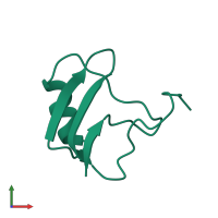 PDB entry 1nra coloured by chain, front view.