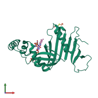PDB entry 1nrg coloured by chain, front view.
