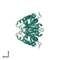 Pyridoxine-5'-phosphate oxidase in PDB entry 1nrg, assembly 1, side view.