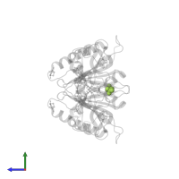 PHOSPHATE ION in PDB entry 1nrg, assembly 1, side view.