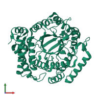 PDB entry 1nth coloured by chain, front view.
