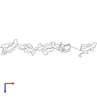 PDB entry 1ntj coloured by chain, top view.