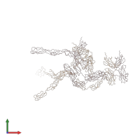 PDB entry 1ntl coloured by chain, ensemble of 2 models, front view.