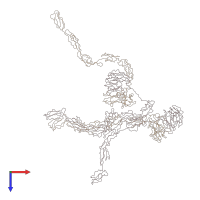 PDB entry 1ntl coloured by chain, ensemble of 2 models, top view.