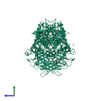Dipeptidyl peptidase 4 in PDB entry 1nu6, assembly 1, side view.