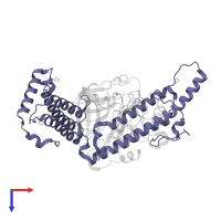 Staphylocoagulase N-terminal subdomain 1 domain-containing protein in PDB entry 1nu7, assembly 1, top view.