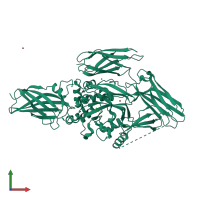 Monomeric assembly 2 of PDB entry 1nud coloured by chemically distinct molecules, front view.