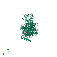 Protein-glutamine gamma-glutamyltransferase E in PDB entry 1nuf, assembly 1, side view.