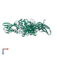 Protein-glutamine gamma-glutamyltransferase E in PDB entry 1nuf, assembly 1, top view.