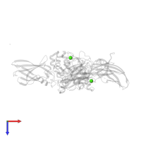 CALCIUM ION in PDB entry 1nug, assembly 1, top view.