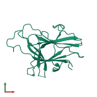 PDB entry 1nuk coloured by chain, front view.