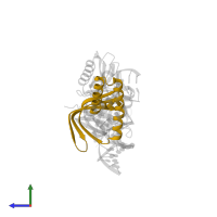 Transcription initiation factor IIA subunit 2 in PDB entry 1nvp, assembly 1, side view.