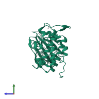 Serine/threonine-protein kinase Chk1 in PDB entry 1nvq, assembly 1, side view.