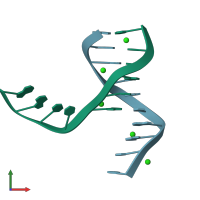 PDB entry 1nvy coloured by chain, front view.