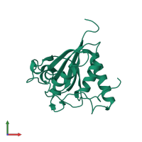 PDB entry 1nwa coloured by chain, front view.