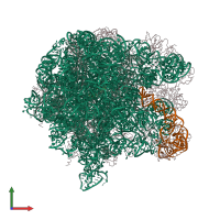 PDB entry 1nwy coloured by chain, front view.