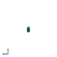 PDB entry 1nyh coloured by chain, side view.