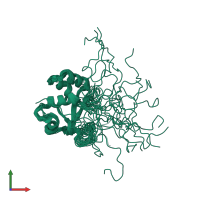 PDB entry 1nyn coloured by chain, ensemble of 20 models, front view.