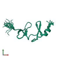 PDB entry 1nyp coloured by chain, ensemble of 20 models, front view.